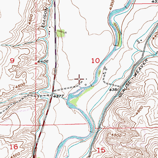 Topographic Map of 01S14E10CABD01 Well, MT