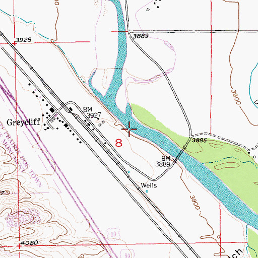 Topographic Map of 01S16E08____01 Well, MT