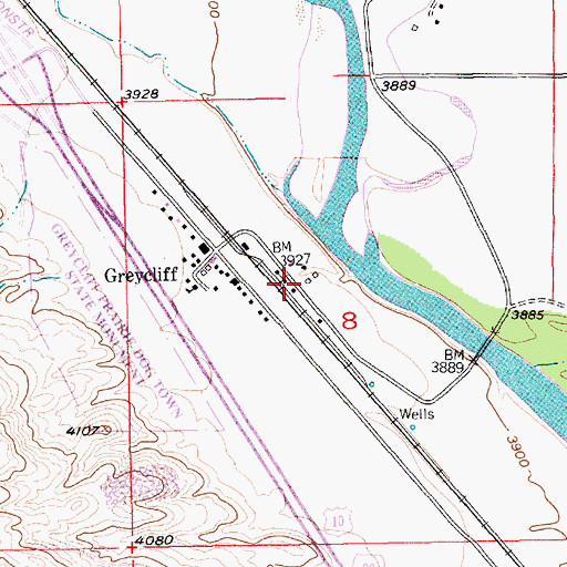 Topographic Map of 01S16E08BDDB01 Well, MT