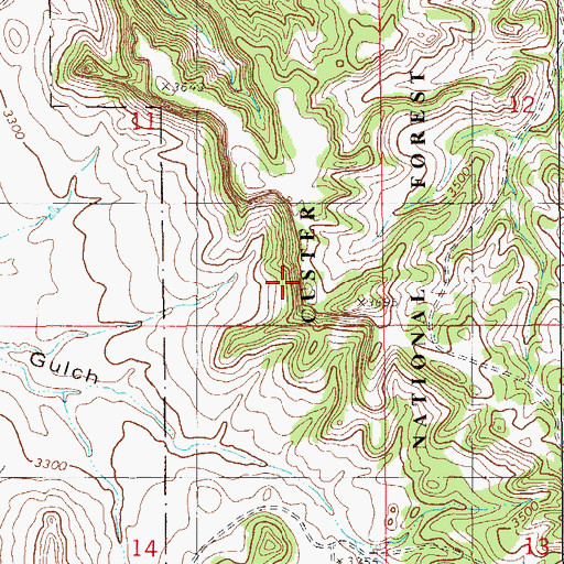 Topographic Map of 01N60E22CAB_01 Well, MT