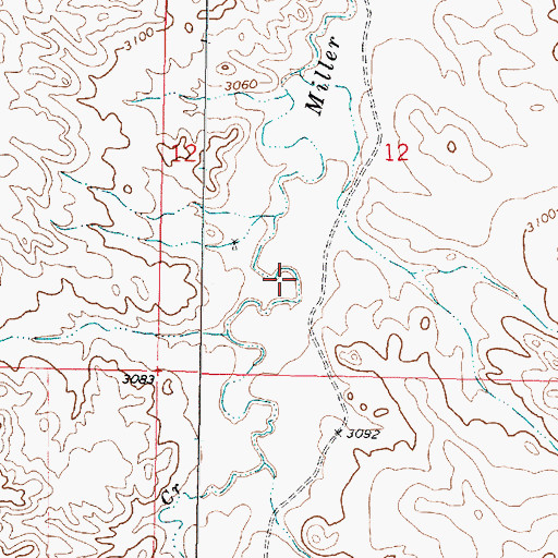 Topographic Map of 01S42E12C___01 Well, MT