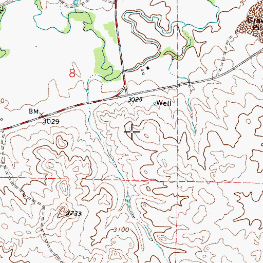 Topographic Map of 01S42E08D___01 Well, MT