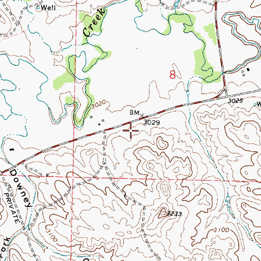 Topographic Map of 01S42E08C___01 Well, MT