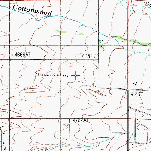 Topographic Map of 01S05E12DB__01 Well, MT