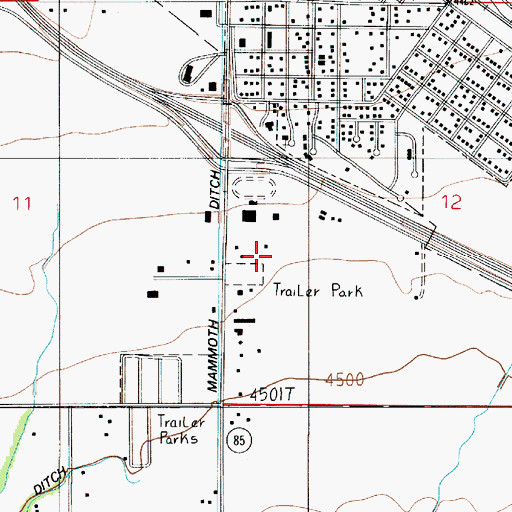 Topographic Map of 01S04E12CB__01 Well, MT