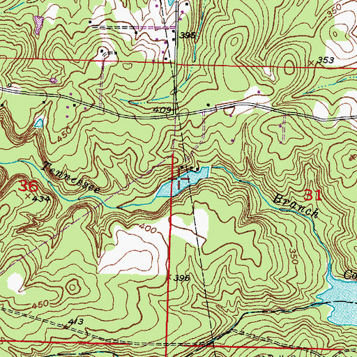 Topographic Map of Old Bitty Lake, AR