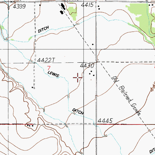 Topographic Map of 01S04E07DA__01 Well, MT