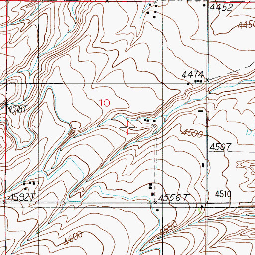 Topographic Map of 01S03E10DB__01 Well, MT