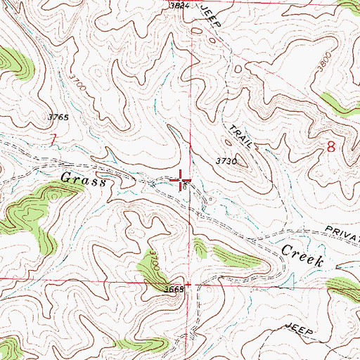Topographic Map of 01S40E07DADA01 Well, MT