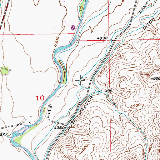 Topographic Map of 01S14E10ADBB01 Well, MT