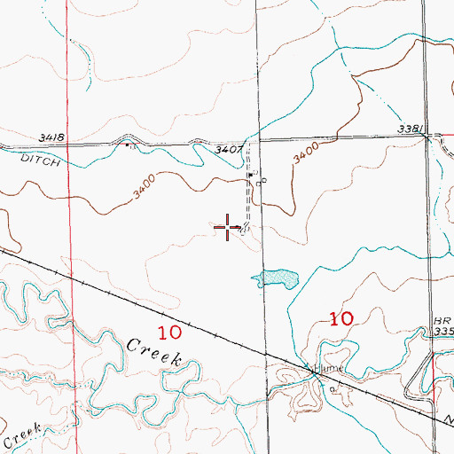 Topographic Map of 01S24E10BDAA01 Well, MT
