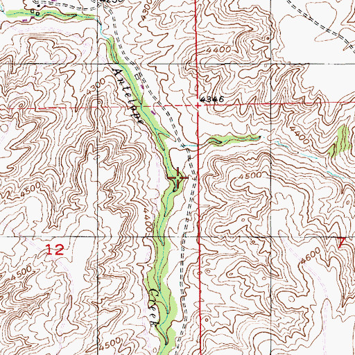 Topographic Map of 01S13E12AADD01 Spring, MT