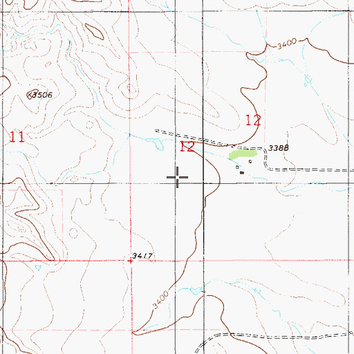 Topographic Map of 02N57E15ABAC01 Well, MT