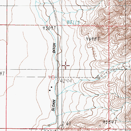 Topographic Map of 01S02E10AC__01 Well, MT