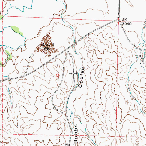 Topographic Map of 01S42E09ACDC01 Well, MT