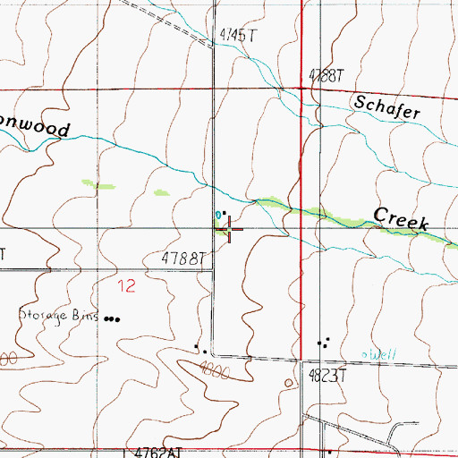 Topographic Map of 01S05E12AD__01 Well, MT