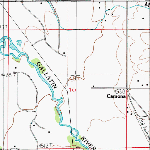 Topographic Map of 01S05E10AC__01 Well, MT