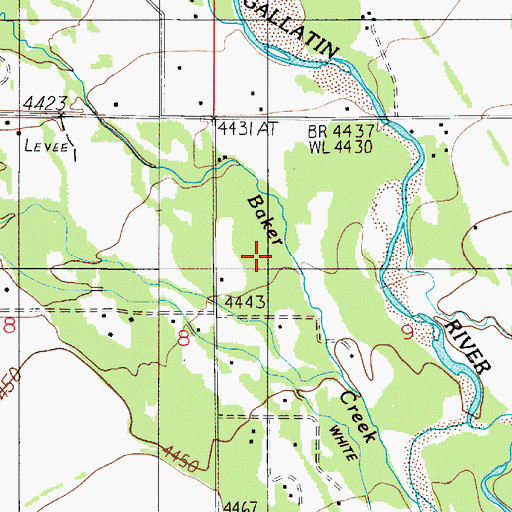 Topographic Map of 01S04E09BC__01 Well, MT