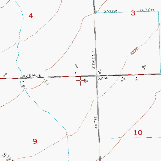 Topographic Map of 01S25E09AAAB01 Well, MT