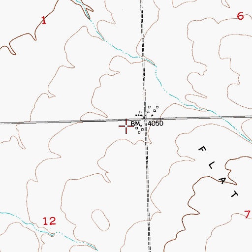 Topographic Map of 01S22E12AAAA01 Well, MT