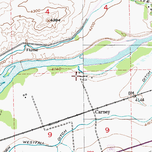 Topographic Map of 01S13E09ABBB01 Well, MT