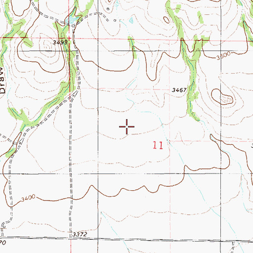 Topographic Map of 01S58E11BDC_01 Well, MT