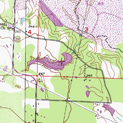 Topographic Map of Robinson Estate Upper Lake Dam, AR