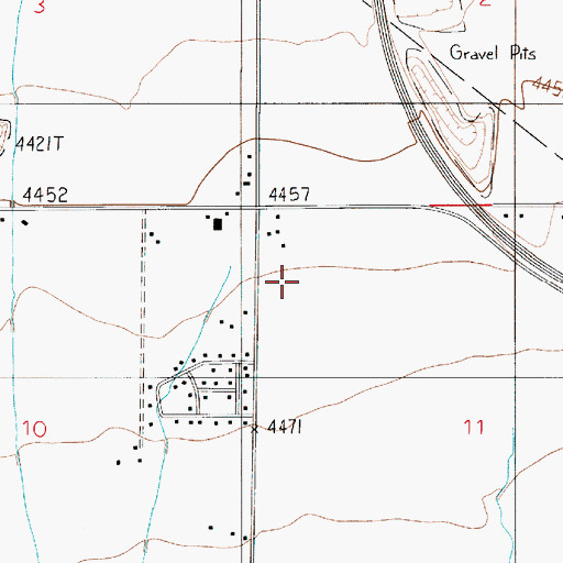Topographic Map of 01S04E11BB__01 Well, MT