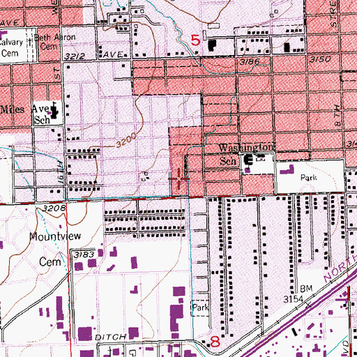 Topographic Map of 01S26E05CDDB01 Well, MT