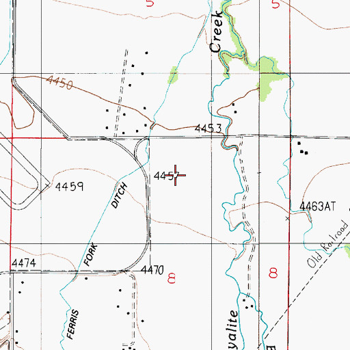 Topographic Map of 01S05E08AB__01 Well, MT