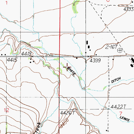 Topographic Map of 01S04E07BB__01 Well, MT