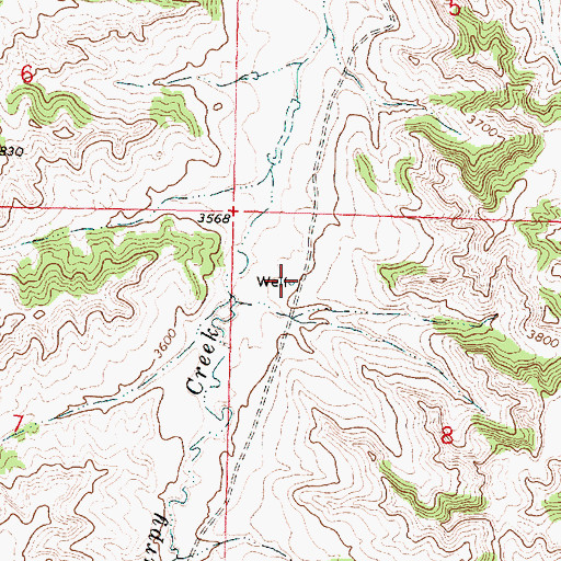 Topographic Map of 01S39E08BBDB01 Well, MT