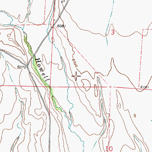 Topographic Map of 01N15W34DADC01 Well, MT