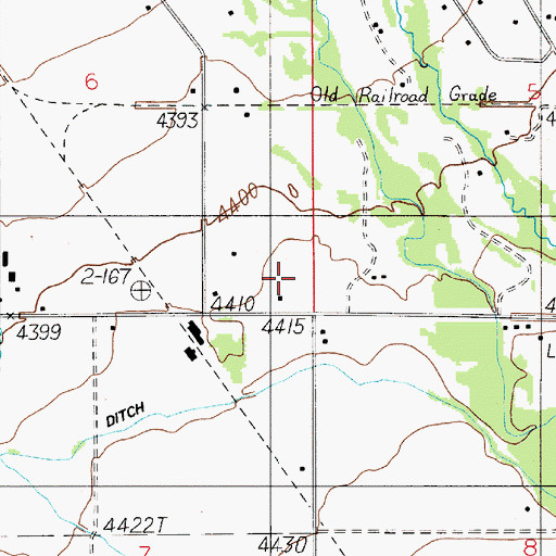 Topographic Map of 01S04E06DDD_01 Well, MT