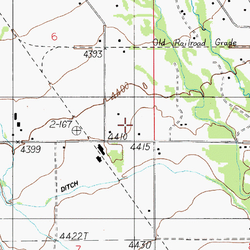 Topographic Map of 01S04E06DDC_02 Well, MT