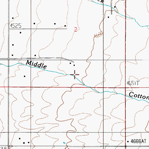 Topographic Map of 01S05E02DC__01 Well, MT