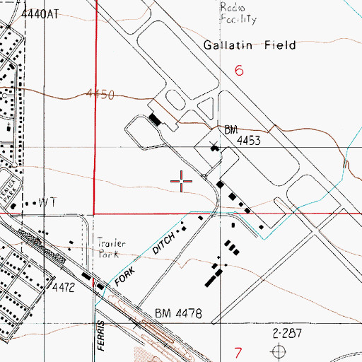 Topographic Map of 01S05E06CD__01 Well, MT