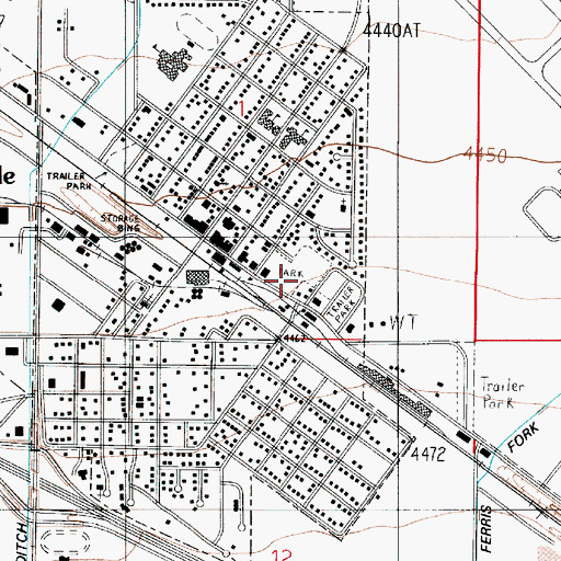 Topographic Map of 01S04E01DCBD01 Well, MT