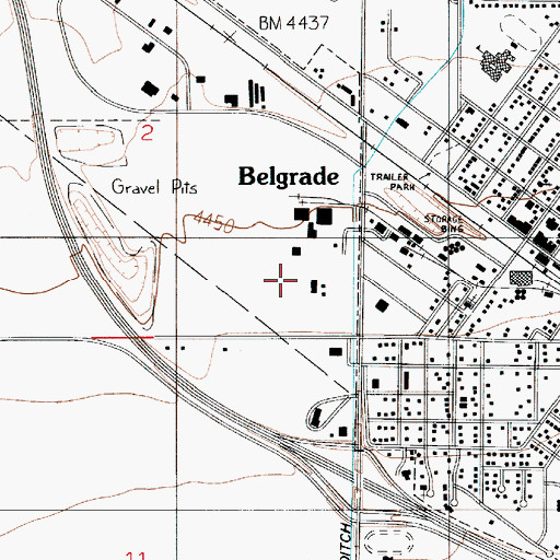 Topographic Map of 01S04E02DD__01 Well, MT