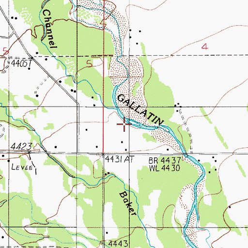 Topographic Map of 01S04E04CC__01 Well, MT