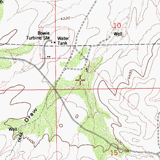 Topographic Map of Misenhimer Draw, AZ