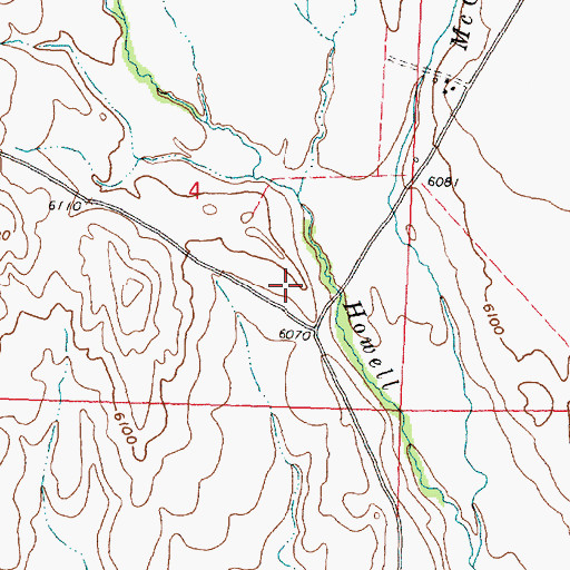 Topographic Map of 01S15W04DACC01 Well, MT