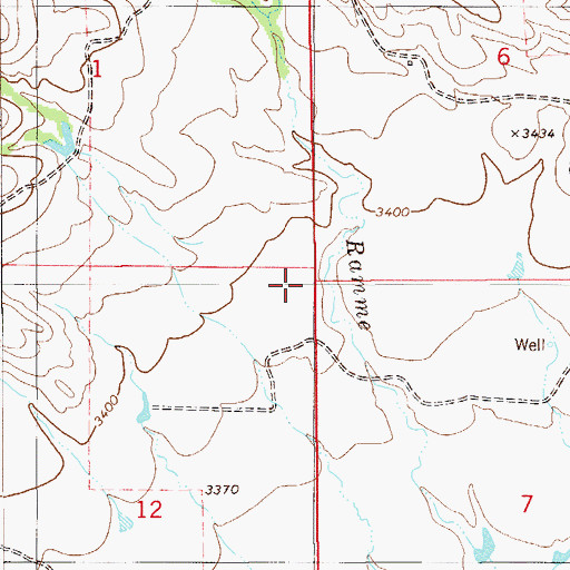 Topographic Map of 01S58E09ABB_01 Well, MT