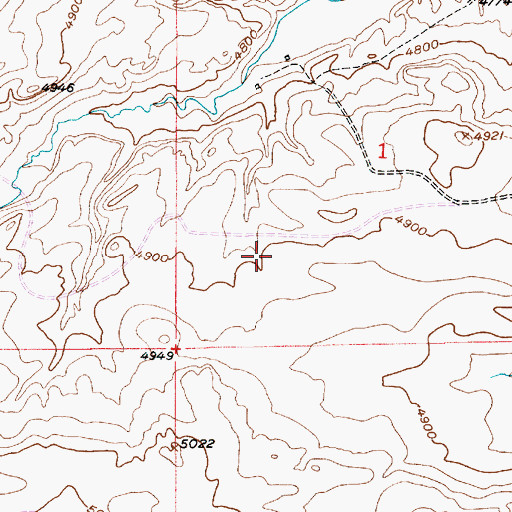 Topographic Map of 01S09E01C___01 Well, MT