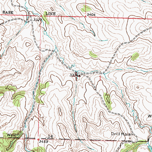 Topographic Map of 01S36E01BDCD01 Well, MT