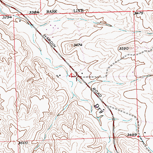 Topographic Map of 01S27E04ACCC01 Well, MT