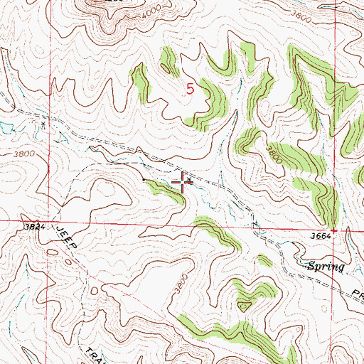 Topographic Map of 01S40E05CDAD01 Well, MT