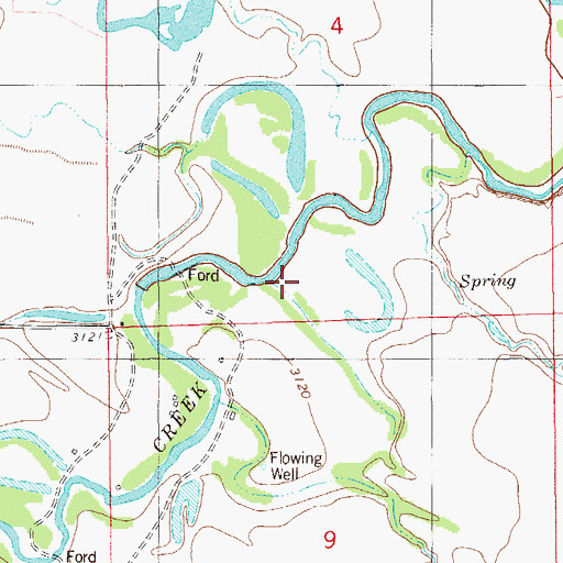 Topographic Map of 01S60E04CDDB01 Well, MT