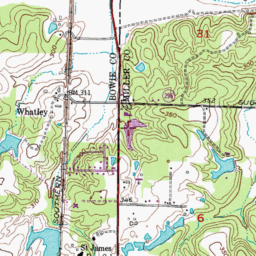 Topographic Map of State Line Lake, AR