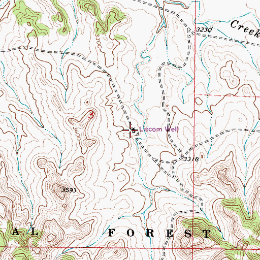 Topographic Map of 01S46E03ACDA01 Well, MT